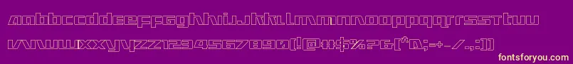 Ultramarinesout Font – Yellow Fonts on Purple Background