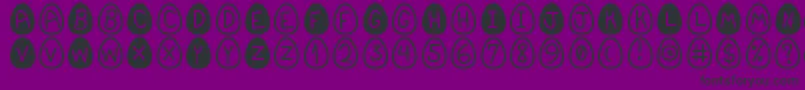 EasterfontSt-Schriftart – Schwarze Schriften auf violettem Hintergrund