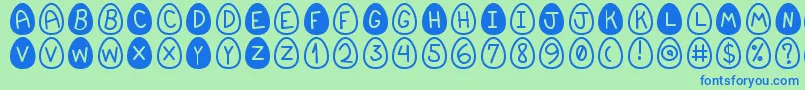 EasterfontSt Font – Blue Fonts on Green Background