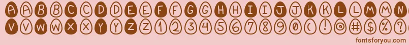 EasterfontSt Font – Brown Fonts on Pink Background