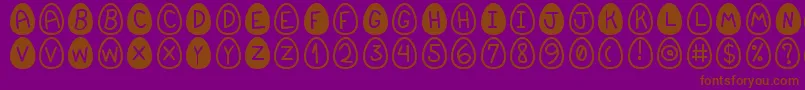 EasterfontSt Font – Brown Fonts on Purple Background