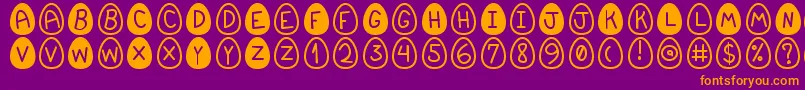 EasterfontSt Font – Orange Fonts on Purple Background