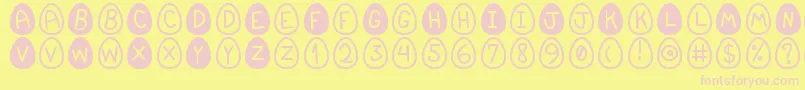 EasterfontSt Font – Pink Fonts on Yellow Background