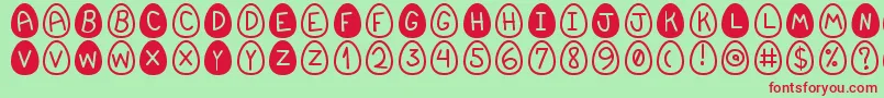 EasterfontSt Font – Red Fonts on Green Background