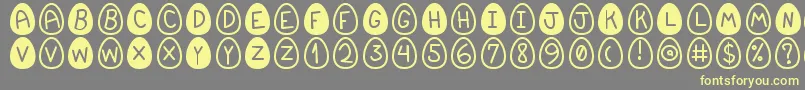 Czcionka EasterfontSt – żółte czcionki na szarym tle
