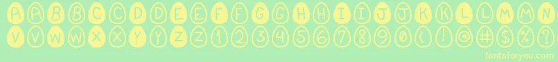 EasterfontSt Font – Yellow Fonts on Green Background
