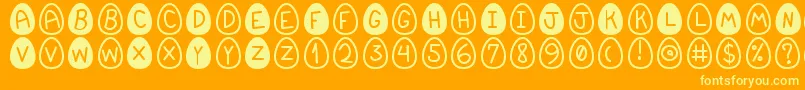 EasterfontSt Font – Yellow Fonts on Orange Background