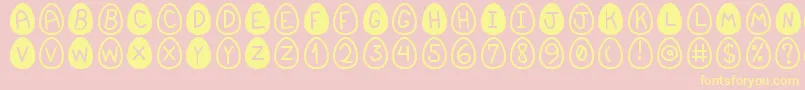 EasterfontSt Font – Yellow Fonts on Pink Background