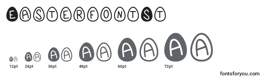 EasterfontSt Font Sizes