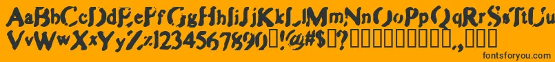 ZippleBold-Schriftart – Schwarze Schriften auf orangefarbenem Hintergrund