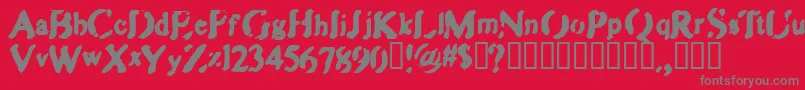 ZippleBold Font – Gray Fonts on Red Background