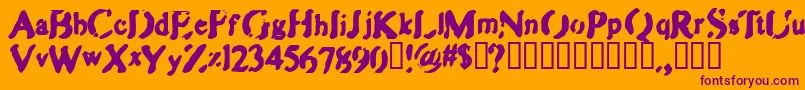 ZippleBold Font – Purple Fonts on Orange Background