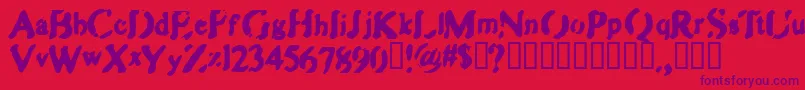 ZippleBold Font – Purple Fonts on Red Background