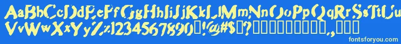 ZippleBold Font – Yellow Fonts on Blue Background