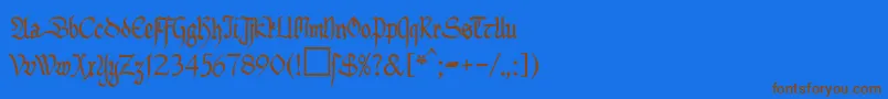 Police MaGotbuchDb – polices brunes sur fond bleu