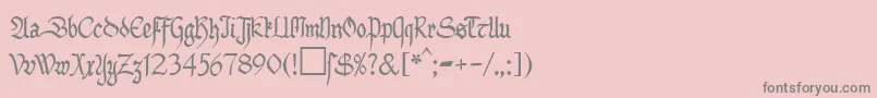 Fonte MaGotbuchDb – fontes cinzas em um fundo rosa
