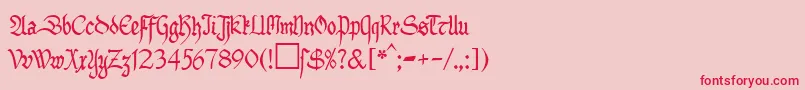MaGotbuchDb Font – Red Fonts on Pink Background