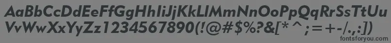 Geo415ki-Schriftart – Schwarze Schriften auf grauem Hintergrund