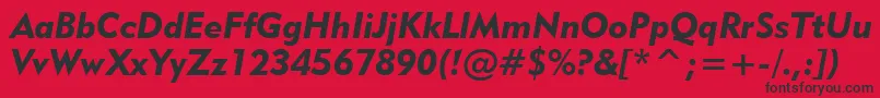 Geo415ki Font – Black Fonts on Red Background