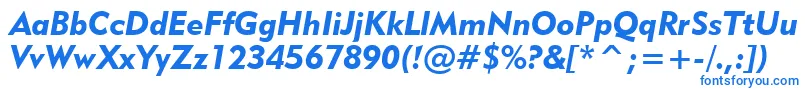 Geo415ki Font – Blue Fonts on White Background