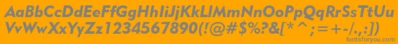 Geo415ki Font – Gray Fonts on Orange Background