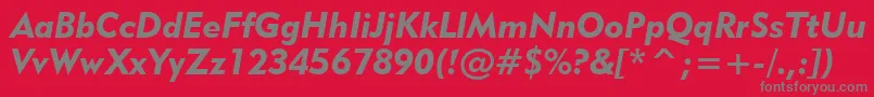 Geo415ki-Schriftart – Graue Schriften auf rotem Hintergrund