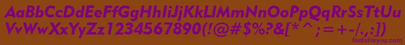 Geo415ki Font – Purple Fonts on Brown Background