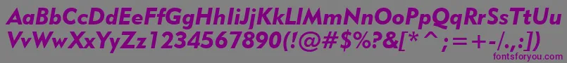 Geo415ki Font – Purple Fonts on Gray Background