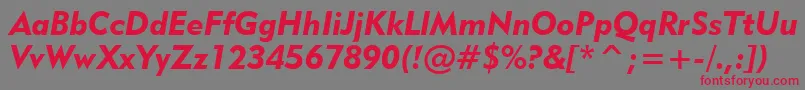 Geo415ki Font – Red Fonts on Gray Background