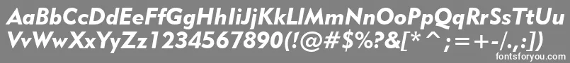 フォントGeo415ki – 灰色の背景に白い文字