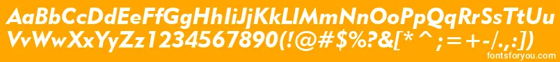 Geo415ki Font – White Fonts on Orange Background