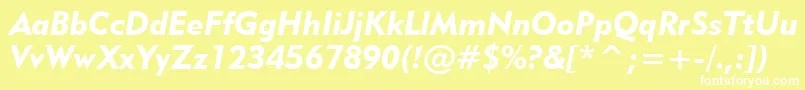 Geo415ki Font – White Fonts on Yellow Background