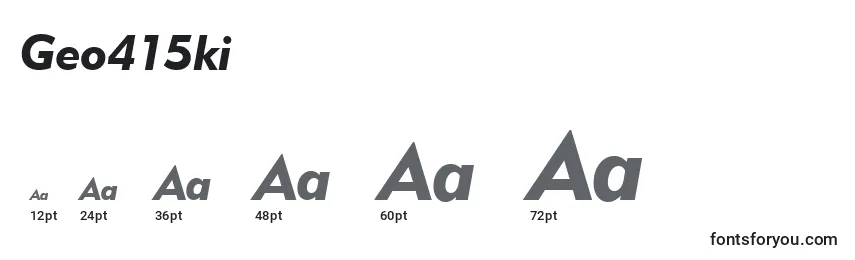 Geo415ki Font Sizes