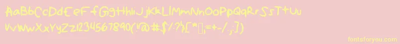fuente Shelby – Fuentes Amarillas Sobre Fondo Rosa