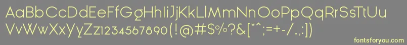 GinРІraSansLight Font – Yellow Fonts on Gray Background