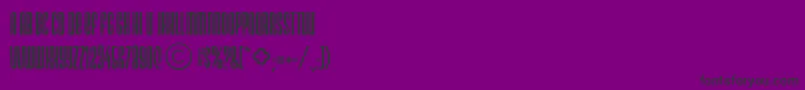 NeonlightdbNormal Font – Black Fonts on Purple Background