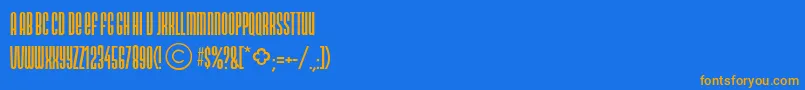 Saiba mais sobre a fonte NeonlightdbNormal Fonte NeonlightdbNormal – fontes laranjas em um fundo azul