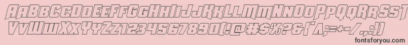 Uniongrayoutital Font – Black Fonts on Pink Background