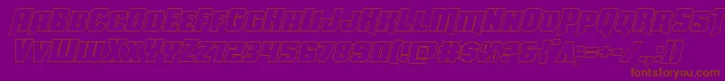 Uniongrayoutital Font – Brown Fonts on Purple Background