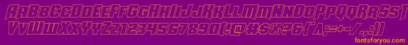 Uniongrayoutital Font – Orange Fonts on Purple Background