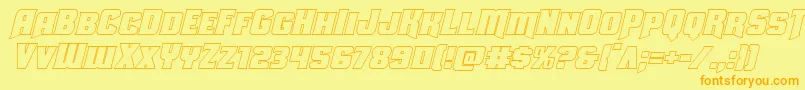 Uniongrayoutital Font – Orange Fonts on Yellow Background