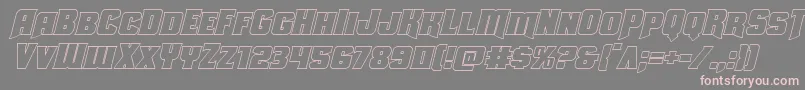 Uniongrayoutital Font – Pink Fonts on Gray Background