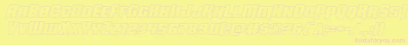 Uniongrayoutital Font – Pink Fonts on Yellow Background