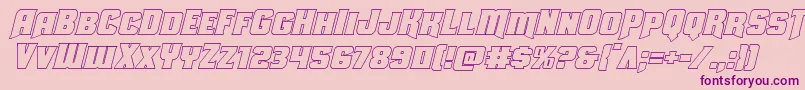 Uniongrayoutital Font – Purple Fonts on Pink Background