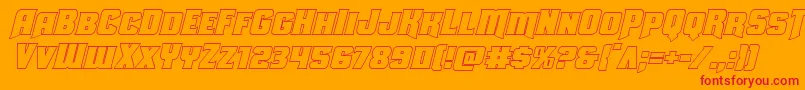 Uniongrayoutital Font – Red Fonts on Orange Background