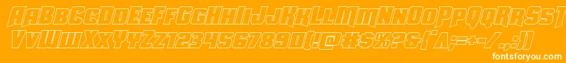 Uniongrayoutital Font – White Fonts on Orange Background