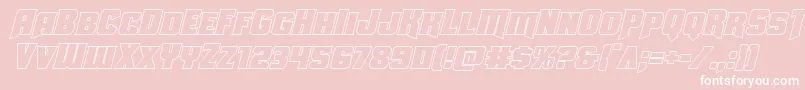 Uniongrayoutital Font – White Fonts on Pink Background