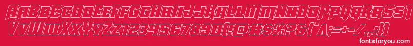 Uniongrayoutital Font – White Fonts on Red Background