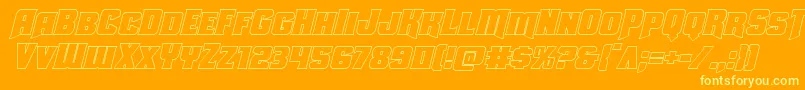 Uniongrayoutital Font – Yellow Fonts on Orange Background