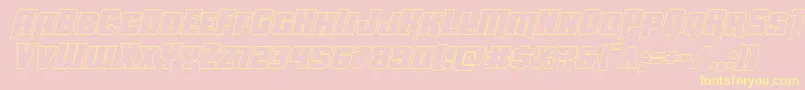Uniongrayoutital Font – Yellow Fonts on Pink Background